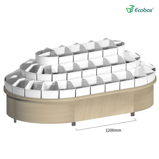 Estante redondo de la serie Ecobox G003 con exhibidores de alimentos a granel de supermercado de contenedores a granel Ecobox
